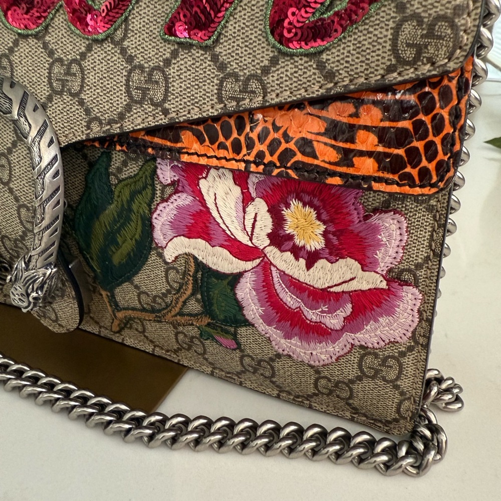 Gucci GG Supreme Medium Elton Dionysus Shoulder Elton Bag ~ EUC w/Dust Bag - Picture 3 of 16